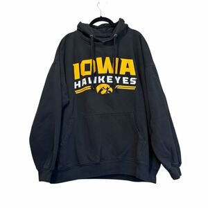 Iowa Hawkeyes Hoodie 2XL Old Varsity Brand OVB Black Gold Tigerhawk NCAA